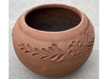 Beautiful Terra Cotta Flower Pot, Approximately 16 X 11 Inches