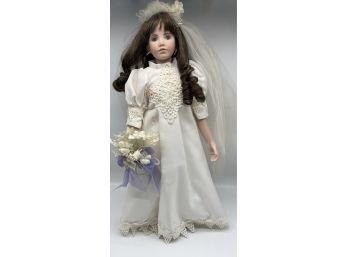 Bride Porcelain Doll With A Sweet Sixteen Mandy Doll Head Attached.