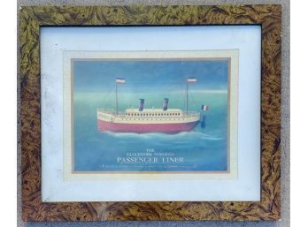 Frame Art, Passenger Liner Ship In Frame With Glass