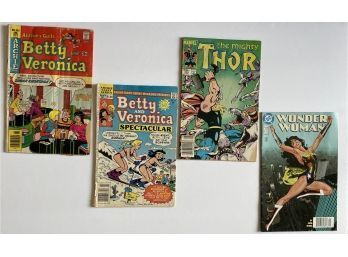 ARCHIE SERIES 1977/1990 Comics Including Betty And Veronica DC Comics Wonder Woman, Marvel The Mighty Thor.