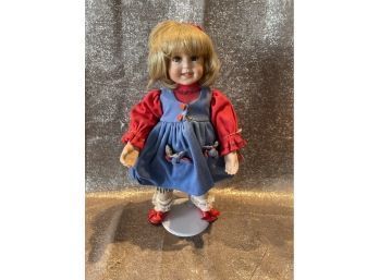 Hand Crafted Porcelain Doll Exclusive Edition By Lee Dunsmore. Ashley. Good Condition!