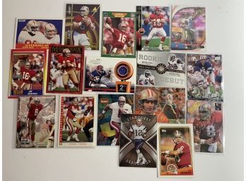 HUGE Collection Of Football Cards. Joe Montana And Steve Young, Tom Brady, Thurman Thomas 15/150 Relic Card.