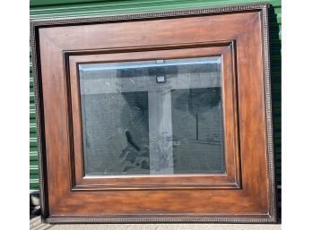 ABSOLUTELY STUNNING Large Mirror With A Dark Wood Finish Border. ORIGINALLY PRICED AT $250