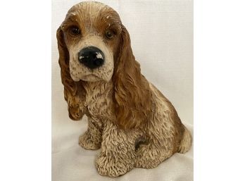 Adorable Lawn Statue Of Cocker Spaniel Dog