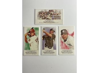 Ryan Zimmerman, Hideki Matsui, Travis Snider, Justin Verlander, Numbered, Mini, SP, Black Back Cards.