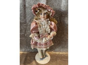 Beautiful Blonde Doll In Pink Outfit. Great Condition!