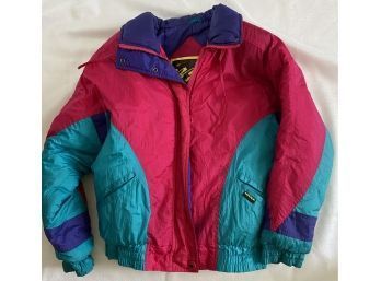 90s Bright Sport Jacket By IZZI, Size M Womens