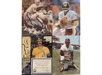 Daryle Lamonica, Frank Robinson 11 Of 82,  Certified Rollie Finger 1/10k, Joe Thesisman, Oakland Raiders