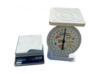 Two Kitchen Scales, One Electronic By PELOUZE With Instruction Manual