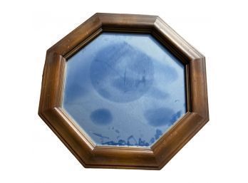 Octagon Shape Mirror In Wooden Frame