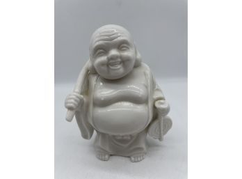 Vintage White Porcelain Buddha Figurine