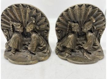 Unique Pair Of Bronze Bookends