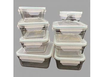 8 Piece Set Of GLASSLOCK Containers With Matching Lids