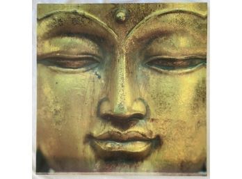 Large Canvas Photo Of Buddha Face, Unframed