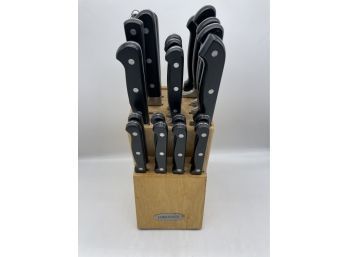 FARBERWARE Knife Set In A Wooden Block Stand