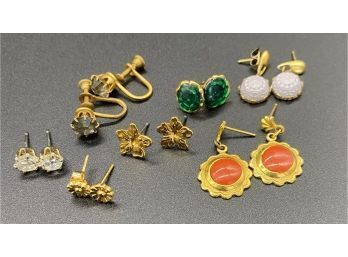 Darling Collection Of Small Earrings! Simple, Elegant, Vintage (7 Pairs)