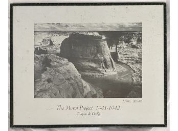 Ansel Adams Photograph Print, Canyon De Chelly, In Frame. Frame Needs Replacing!