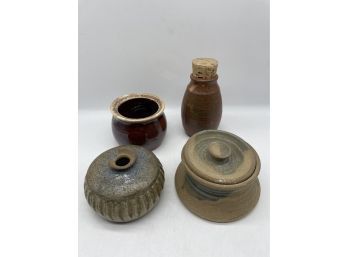 Beautiful Collection Of Pottery Jars. (4) One From Hull- Oven Proof