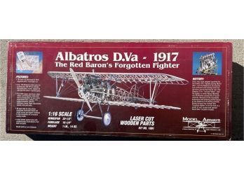 Albatros D.Va 1917 Model Airplane With Laser Cut Wooden Parts. Kit 1001 By Model Airways