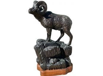 Bronze Climbing Ram Statue