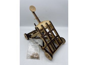 Handcrafted Wooden Catapult-ACTUALLY LAUNCHES!!