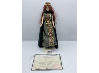 Princess Of Ireland Barbie Doll With Certificate Of Authenticity.  1991 Mattel Inc.