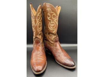 Mens Brown Leather Nocona Boots, Fits Size 10. Well Loved!