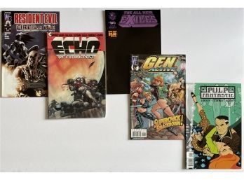 Variety Of Comic Books Including, Gen Active, Pulp Fantastic, The All New Exiles, And  Echo Of Futurepast