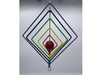 Rotating Rainbow Metal Wind Chime