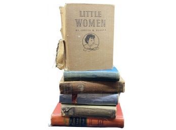 Collection Of Antique Hardcover Books, Including Little Women By Louisa M. Alcott