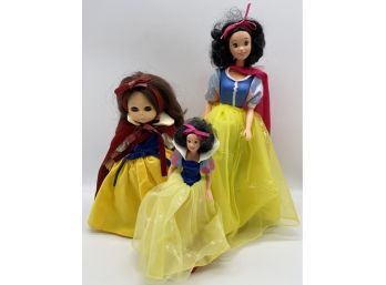 Three Snow White DISNEY Character Dolls By Barbie And Playmates