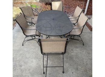 Outdoor Table And Chairs Set With 6 Matching Chairs