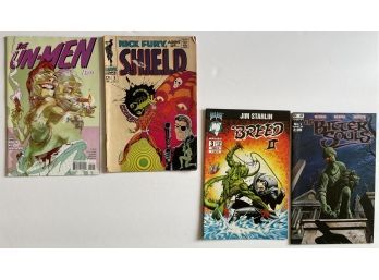 Comic Books Including Nick Fury Agent Of Shield, The Un-Men, Breed 2, And Of Bitter Souls.