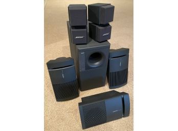 Six Piece Bose Speaker System With Wiring