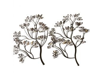 Beautiful Leaf Designed Metal Wall Decor (2)