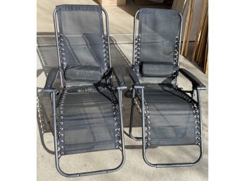 Two Foldable Lounge Chairs In Great Condition!