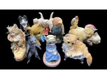 Darling Collection Of Cat Figurines From Brands Like LENOX, Shmid And More