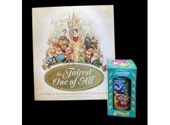 FANTASTIC Disney Hardcover Book, The Fairest Of Them All, Plus Snow White Collectible Drinking Glass