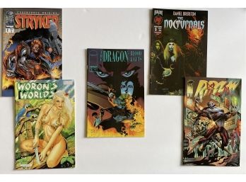 1996 RipClaw Comic, 1995 The Nocturnals And The Dragon, Stryker, And 1993 Worons Workds.