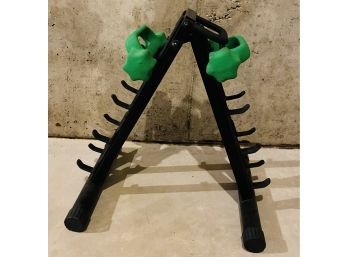 Foldable Weight Rack, Comes With 3 Pound Weights