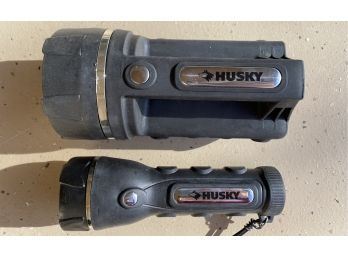 Husky Brand Flashlights, Set Of 2!