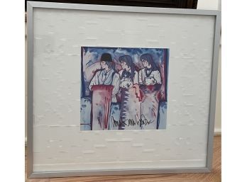 Three Men, Print Artwork By Amado Maurilio Pena Jr. Signed