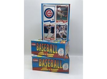 1996 Fleer Baseball Logo Stickers And Trading Cards. 10th Anniversary Edition (3).  IN ORIGINAL BOXES.