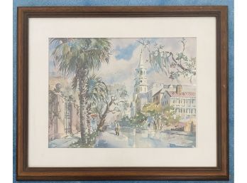 Water Color Town Print, Signed And Numbered 1130/3000