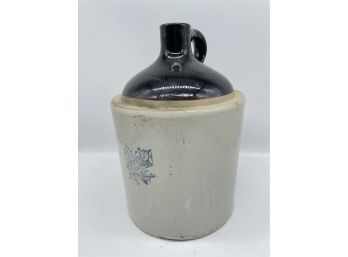 Vintage Western Stoneware Maple Brand One Gallon Shoulder Jug