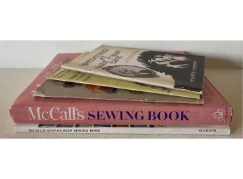 (2) Sewing Books, Plus 3 Paperback History Books