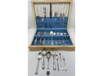 Assorted Silverware Set. National Silver Plate, 1847 Roger Bros, WM Rogers And Son