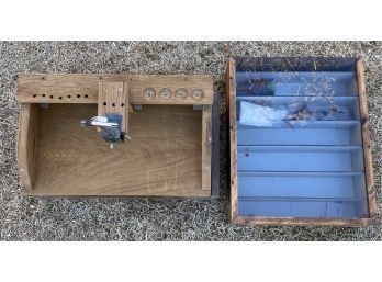 Fly Tying Station: Vice And Storage Cabinet With Sliding Glass Front