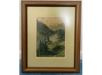 Lake In The Mountains Framed Print