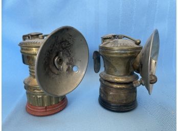 Vintage Carbide Minors Lamps By Shanklin MFG.